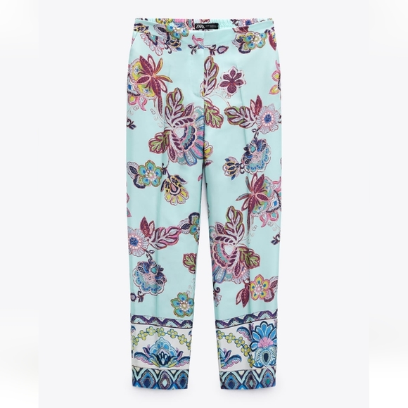 🆕️ Zara Printed Highwaisted Ankle Pants - Picture 3 of 4